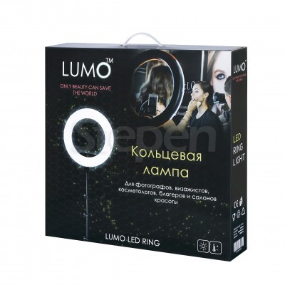 Купить недорого круглую светодиодную кольцевую лампу LUMO™, кольцевой свет со штативом для фото, видеосъемки, блогеров, визажиста, макияжа в Украине (Киеве, Харькове, Днепре, Одессе)