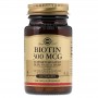 Биотин, 300 мкг, Solgar, 100 таблеток SOL-00280